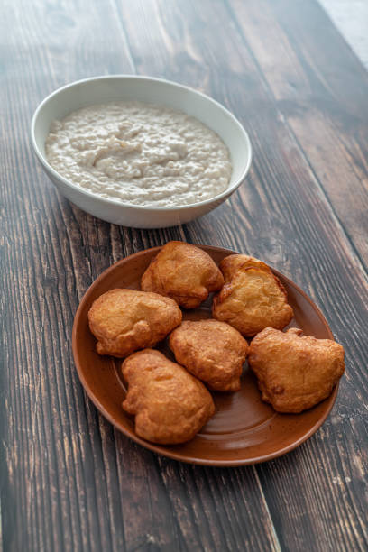 Breakfast Akara and Pap (Bean Fritters with Corn Porridge) – Nigeria
