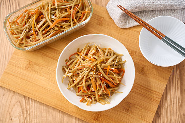 Breakfast Kinpira Gobo (きんぴらごぼう – Braised Burdock Root)