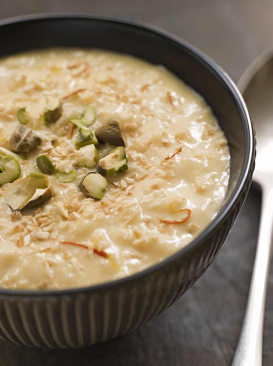 Breakfast Milk Rice (Rice Pudding with Cardamom)
