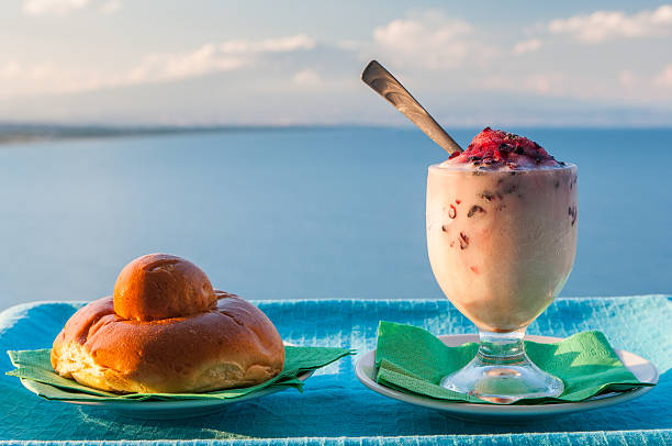 Breakfast: Granita con Brioche – Breakfast: Sicilian Frozen Almond Ice with Sweet Bun