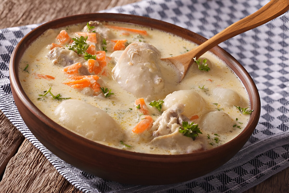 Gentse Waterzooi (Pronounced: /ˈɣɛntsə ˈwɑtərzoʊi/) – Ghent-style Waterzooi